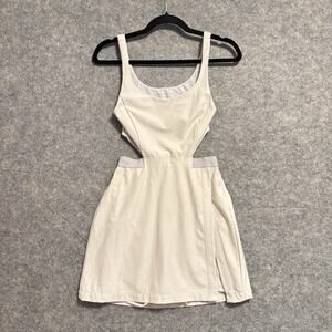 Outdoor Voices Dress Womens Size Small Beige Cutout Waist Athletic Tennis Skirt